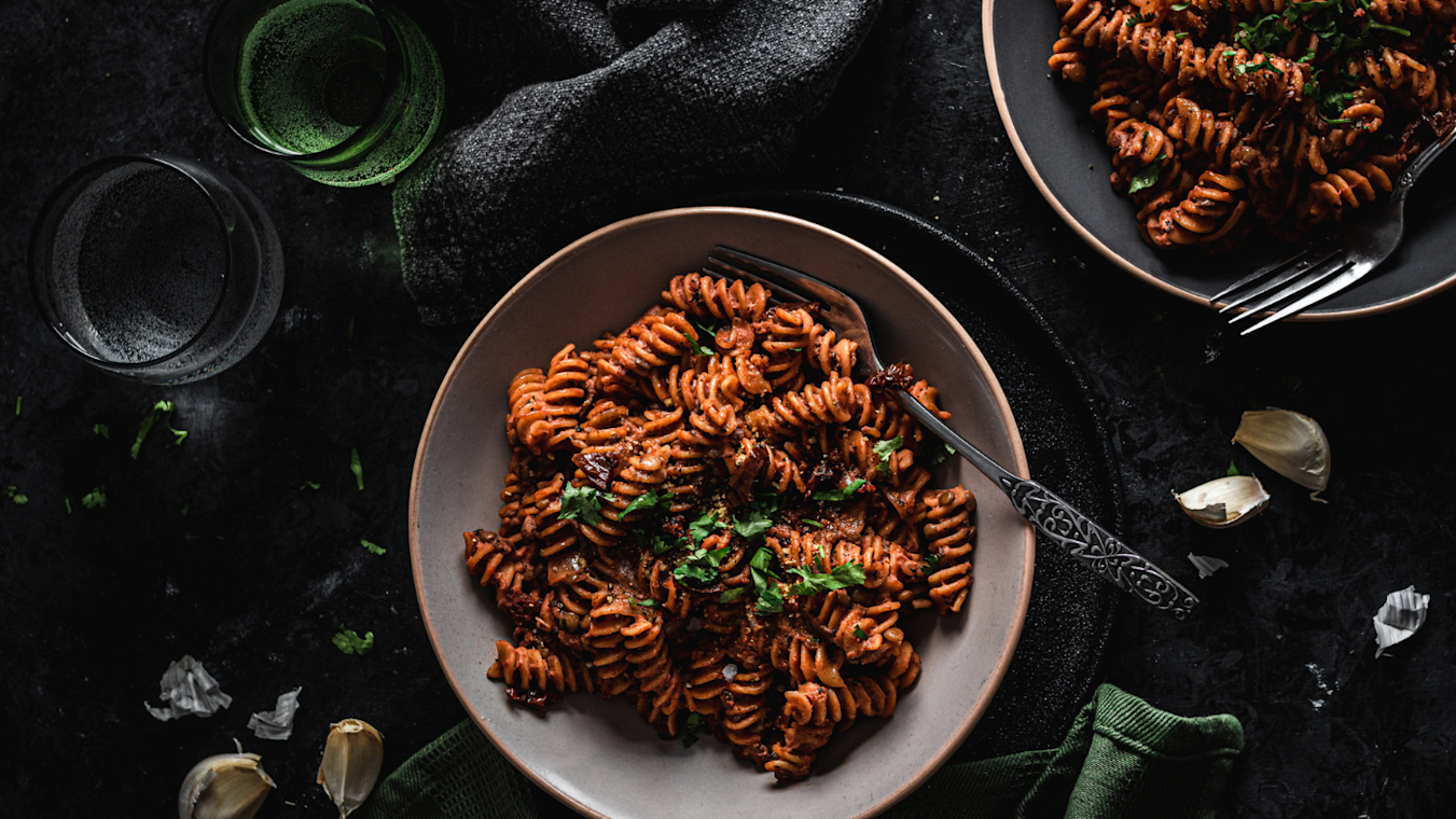 Chunky Vegan Rosé Pasta