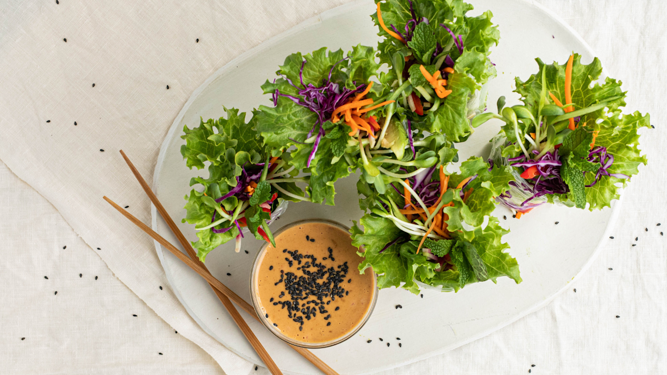 Spring Rolls with Peanut Sauce