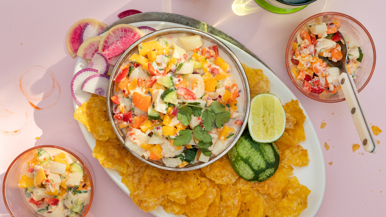 Vegan Ceviche with Plantain Chips