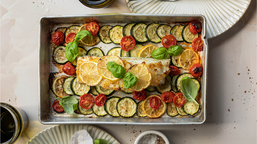 Sea Bass with Roasted Veggies