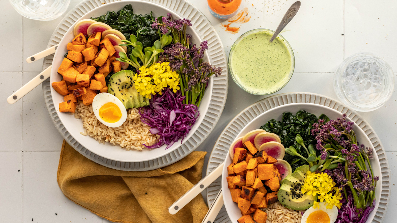 Buddha Bowl with Green Goddess Dressing