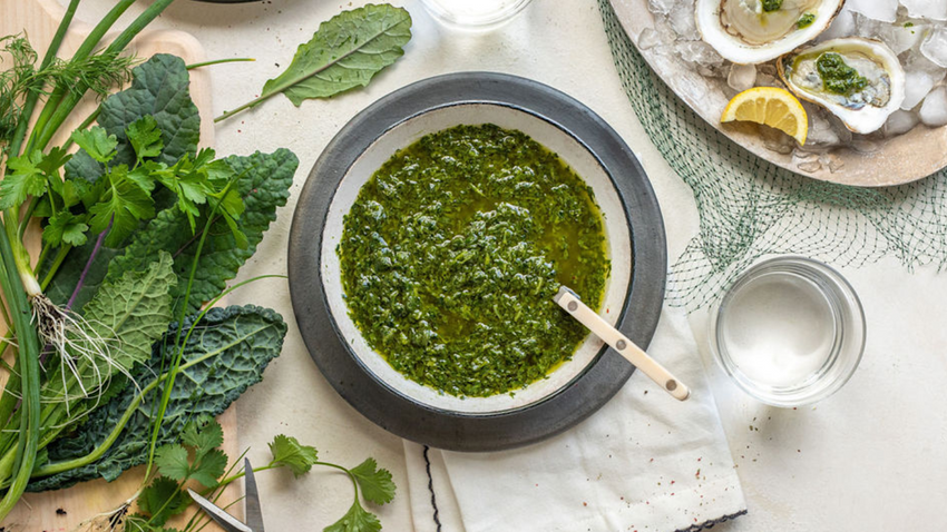 Dazzling Blue Kale Chimichurri