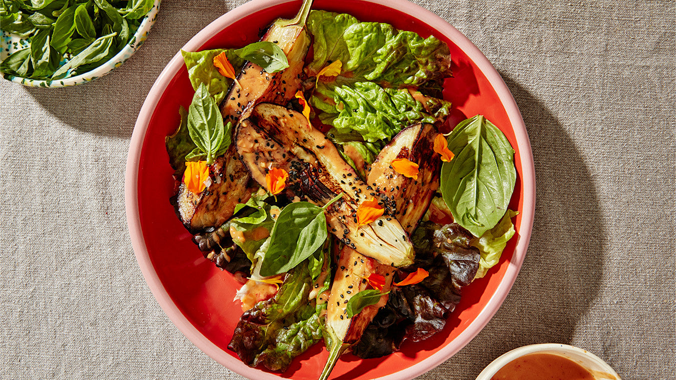 Charred Eggplant with Miso Tahini