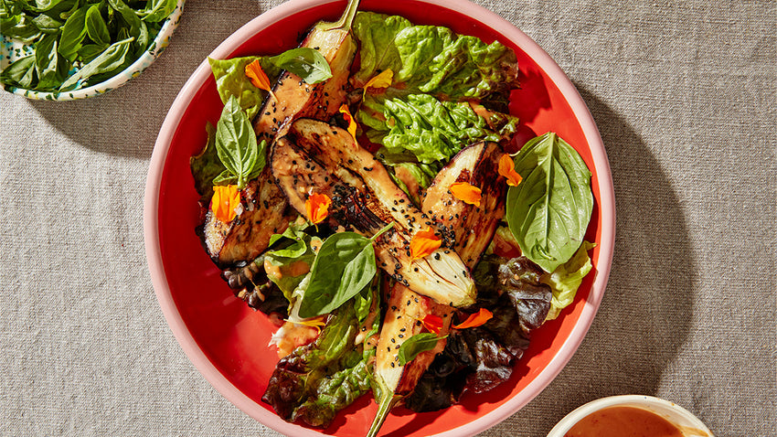 Charred Eggplant with Miso Tahini