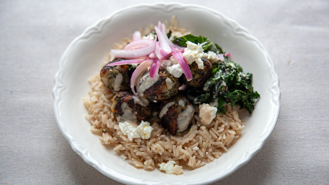 Green Veggie "Meatballs" Bowl